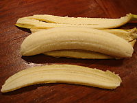 Health food number 2 : peeled banana